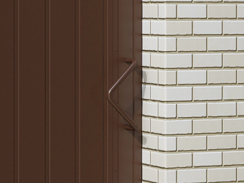 Aluminiy tutqich DELTA (agar elektromexanik qulup tanlangan bo'lsa, tutqich qulup bilan birga taqdim etiladi).